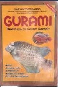 Image of Buku Perikanan - Gurami Budidaya di Kolam Sempit